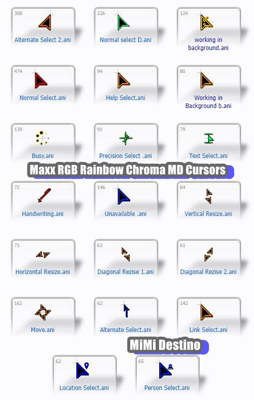 Maxx RGB Rainbow Chroma MD Cursors Cursores by Mimi-Destino on DeviantArt