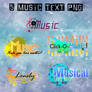 Music text PNG file