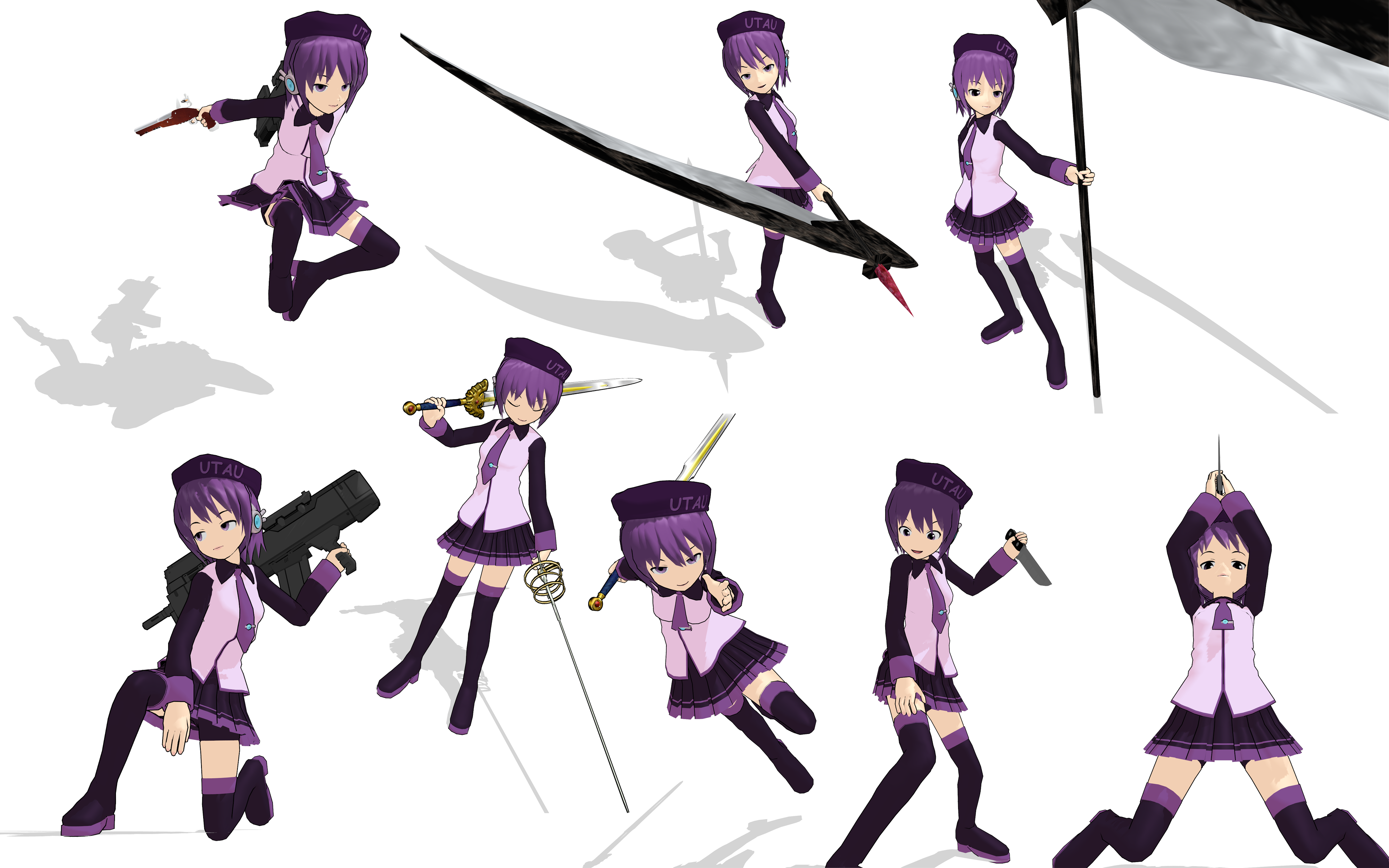 Mmd Pose Pack 8 Fighting Poses By Asparagusmmd On Deviantart