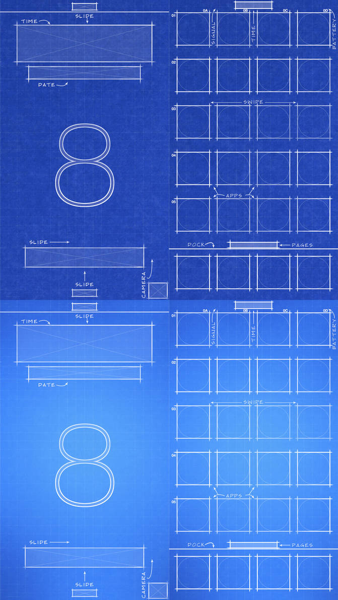 Iphone 5 Ios 8 Blueprint Wallpaper By Jessemunoz On Deviantart