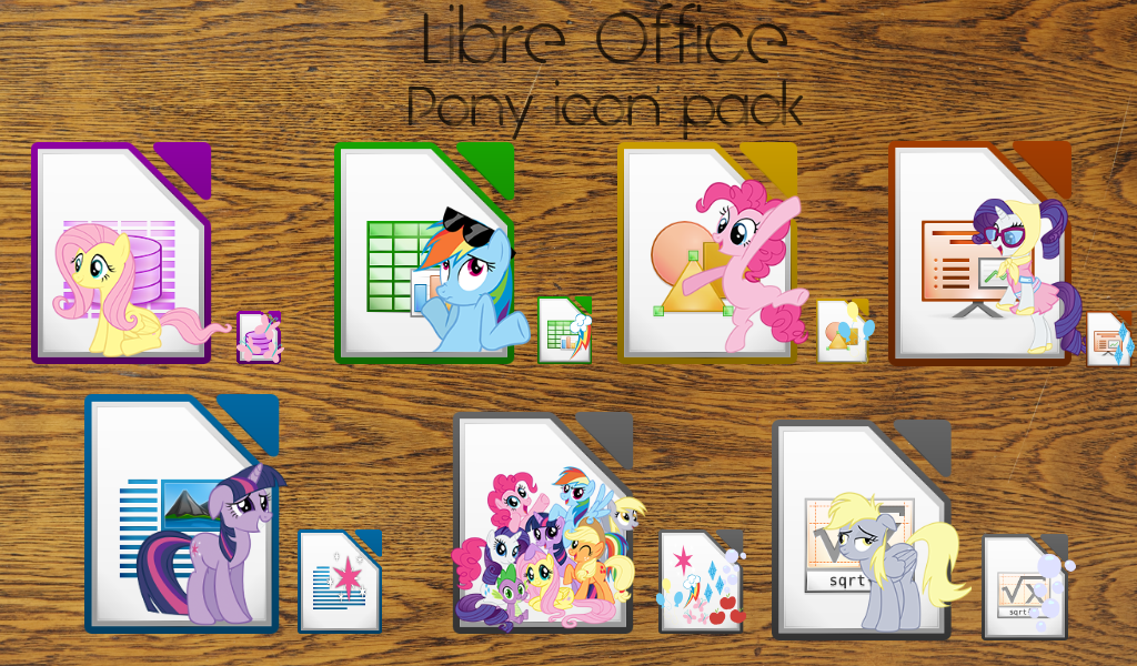 LibreOffice Pony icon pack (Derpy icon added)