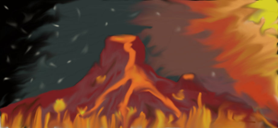 Volcano by Jam-Fro on DeviantArt