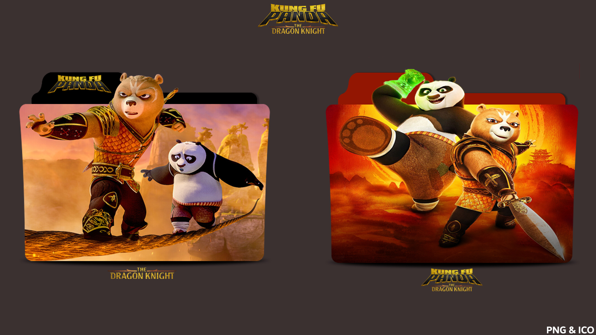 Kung Fu Panda The Dragon Knight Folder Icons Pack by KabugoIvan47 on