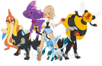 Celine Sinnoh team by Enchanted-Fairies