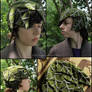 Green Leaves Knit Hat