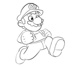 Mario Outline by XanderComicsInc