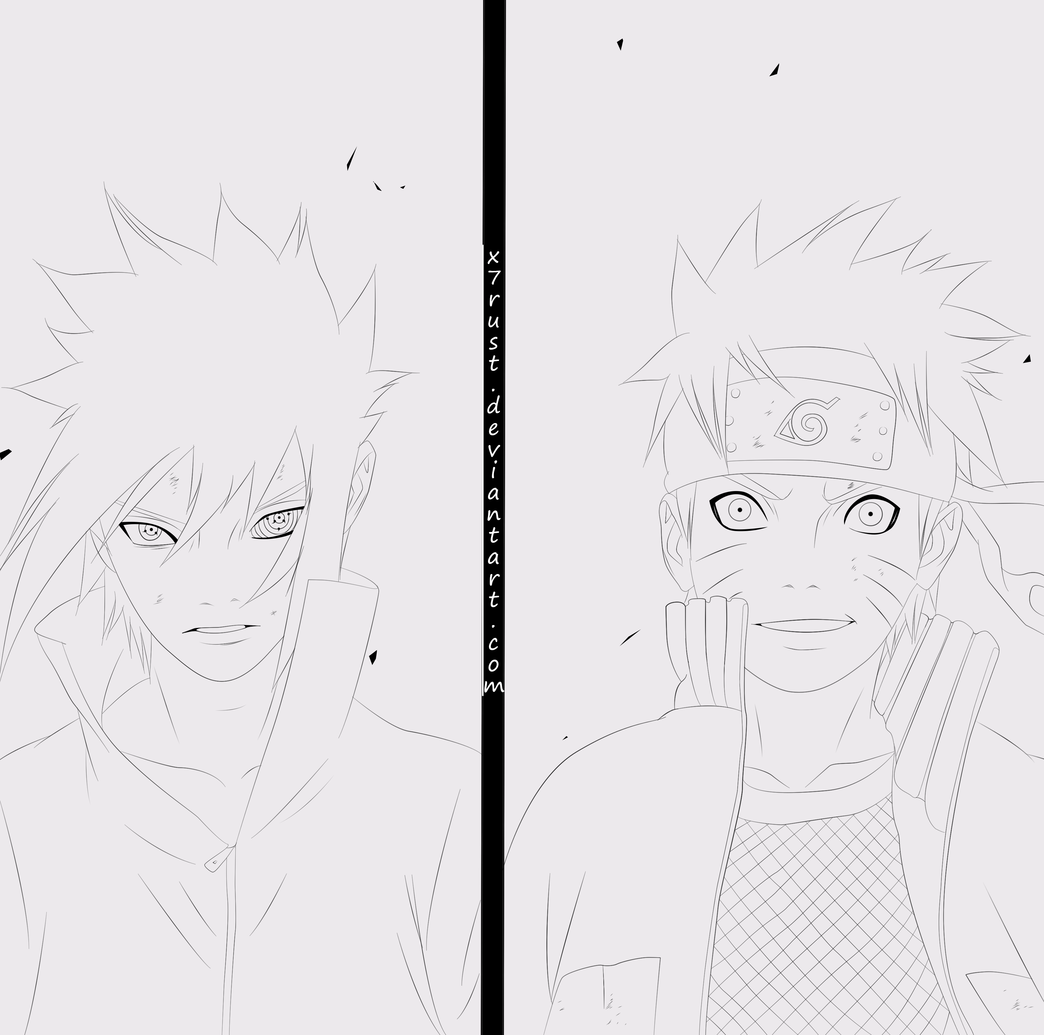 Naruto 693 - Eternal Strife Lineart