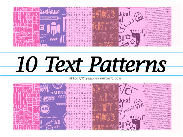 Text Patterns :10: by Ziyaa on DeviantArt