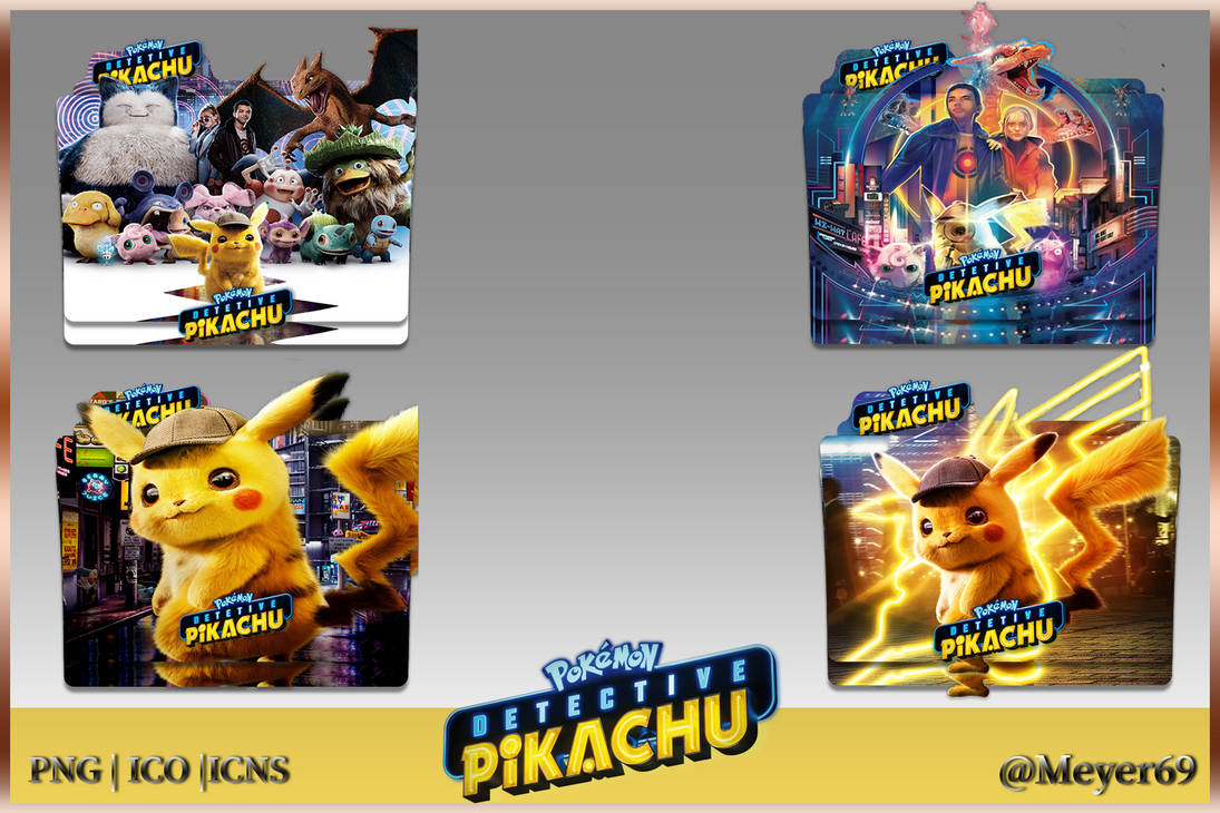 Detective Pikachu Foldericon Pack By Meyer69 On Deviantart