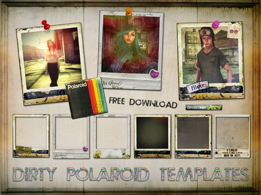 Dirty POLAROID Templates