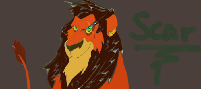 Scar from Lion king evilness in his face