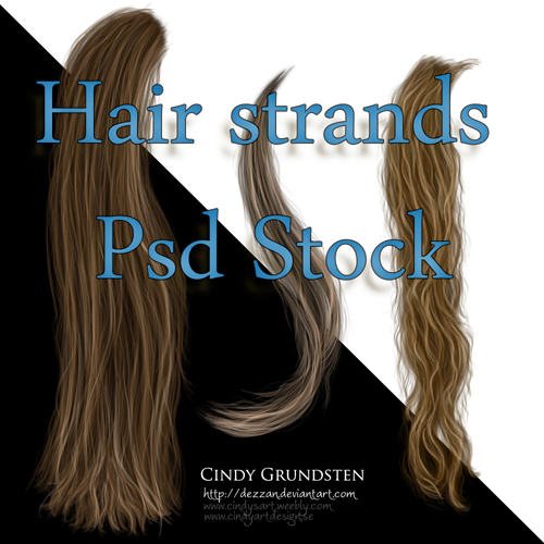 Hair Strands Stock by CindysArt