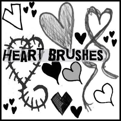 Heart doodle brushes