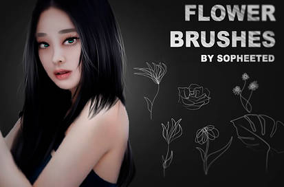 Flower brushes by sopheeted