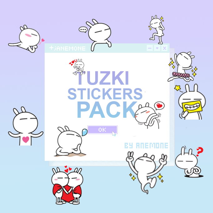 Tuzki Stickers Pack by Anemone