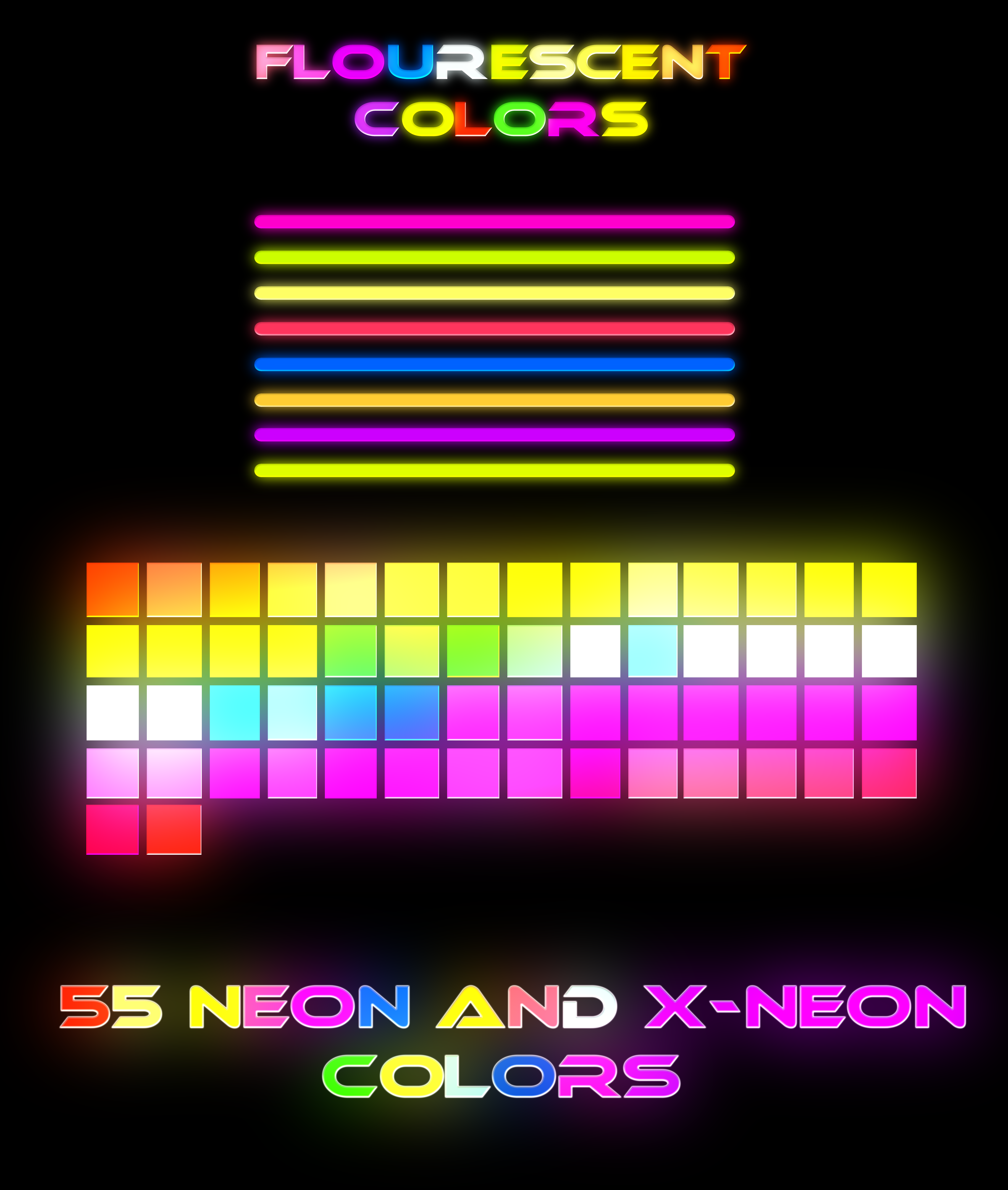 Fluorescent Swatches By Brandondorf9999 On Deviantart