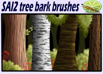 SAI2 tree bark brushes