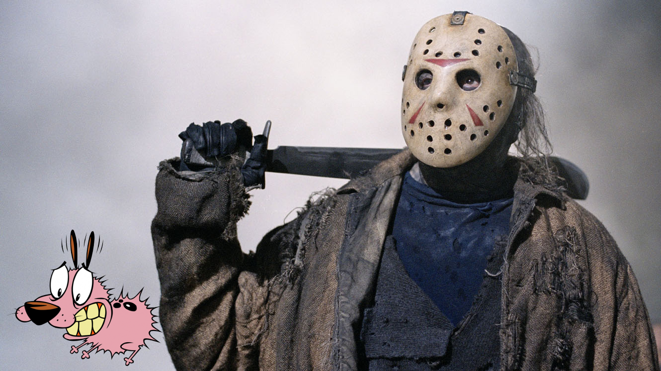 Courage the cowardly dog meets Jason Voorhees by MissSerbianJelena on