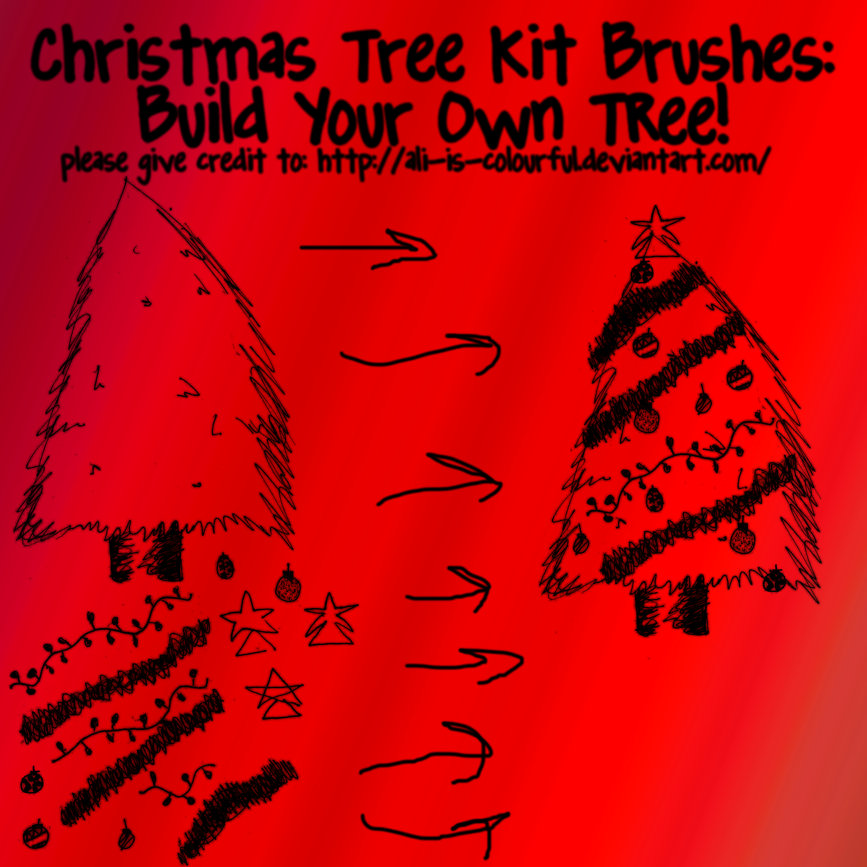 xmas tree builder brushpack