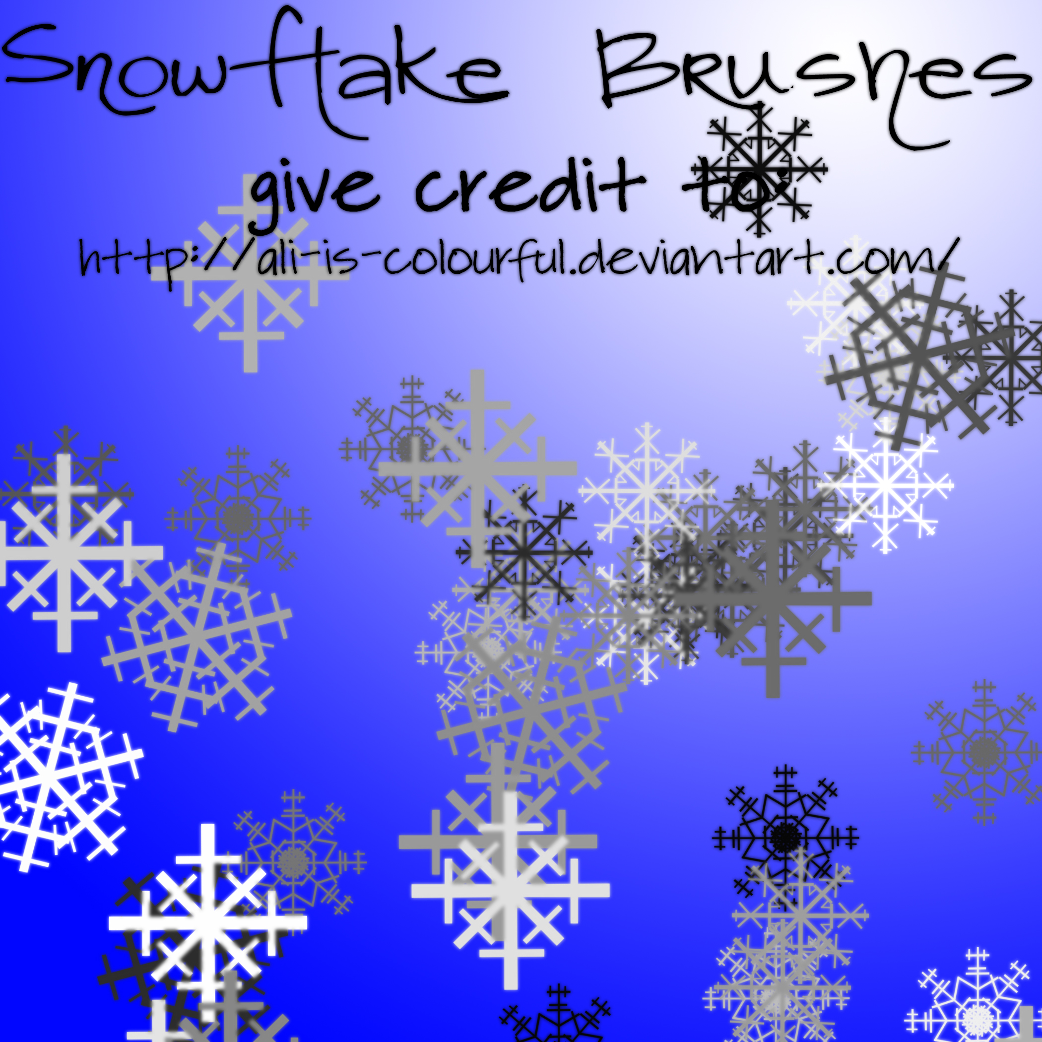 snowflake brushes by ali-is-colourful