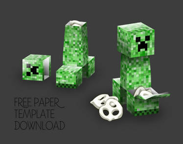 Minecraft Creeper Party Favor Box (Body)