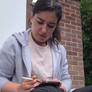 On foot duty during her livestream
