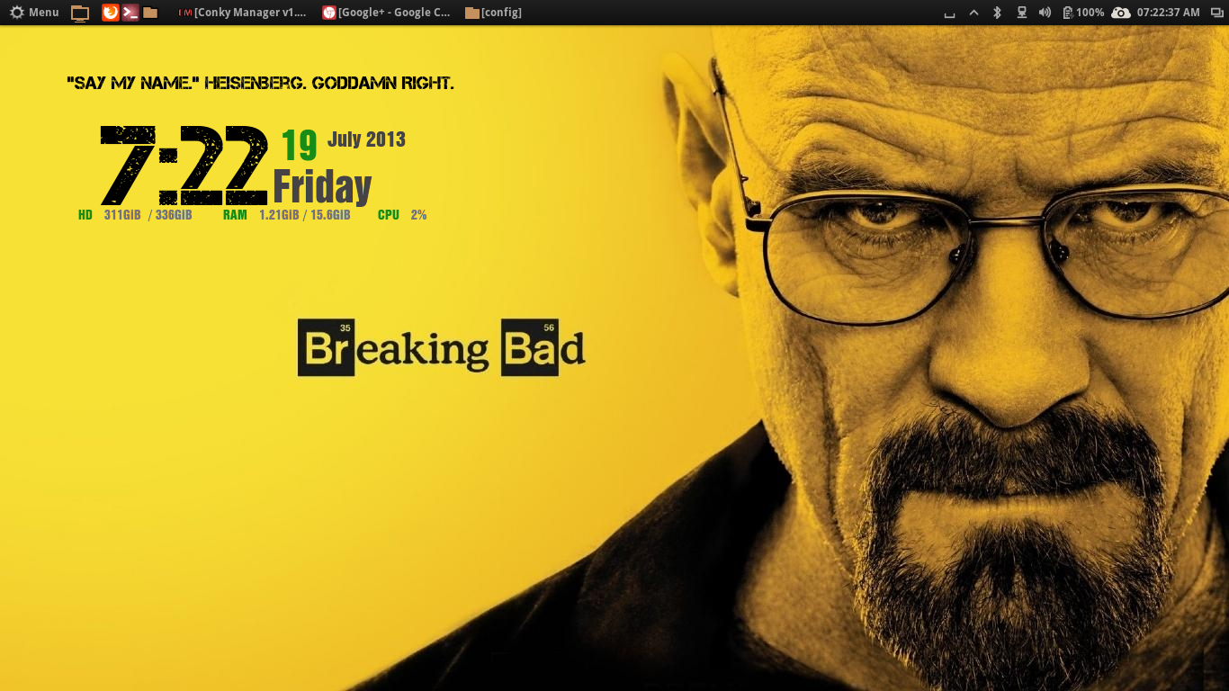 The one who Knocks. Updated Gotham Conky.