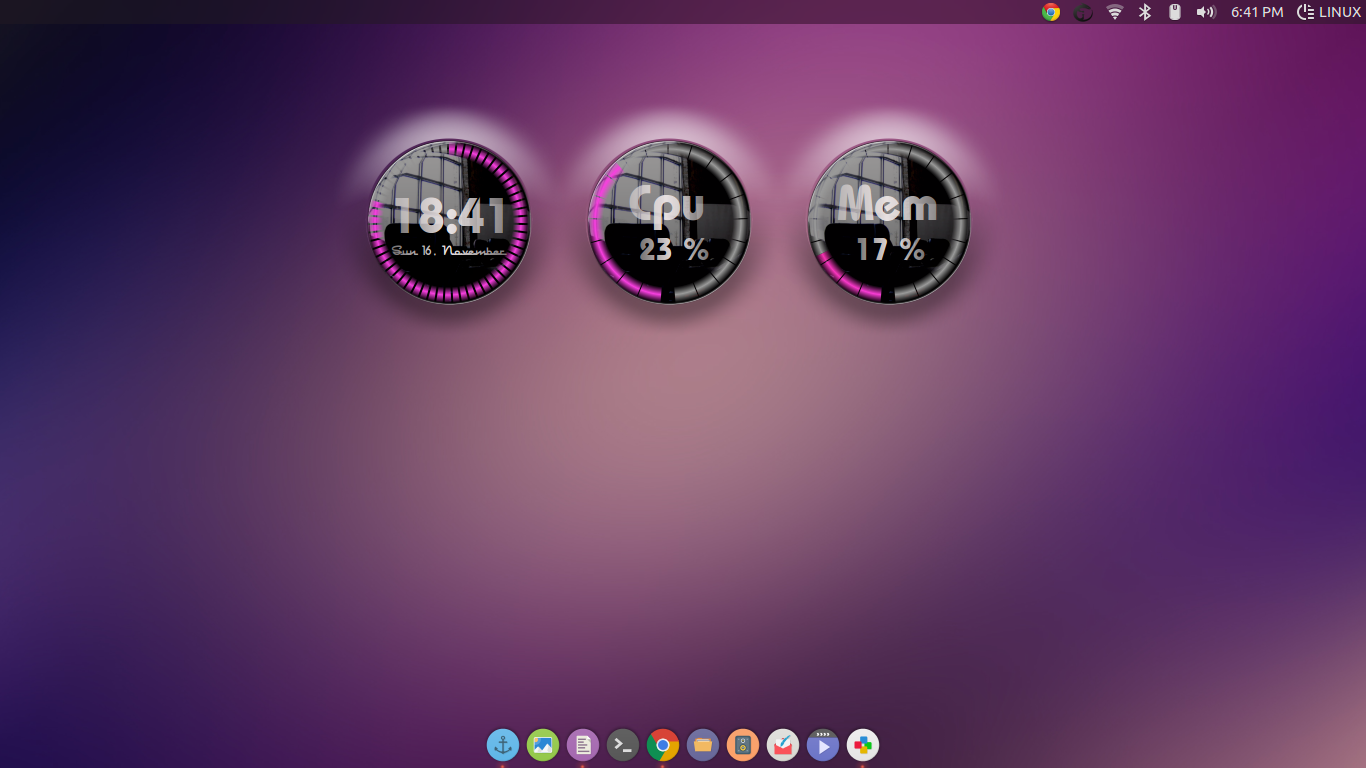 Black Reflections Conky. Made for Conky Manager