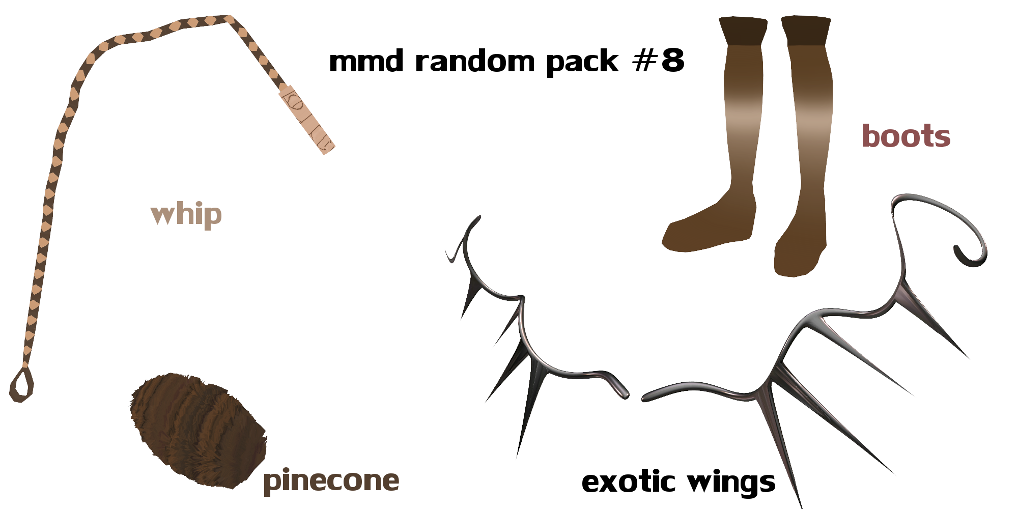 mmd random pack # 8 by Tehrainbowllama on DeviantArt