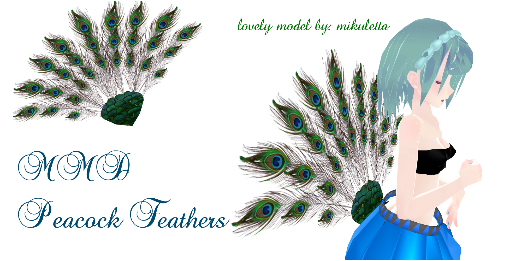 MMD peacock feathers