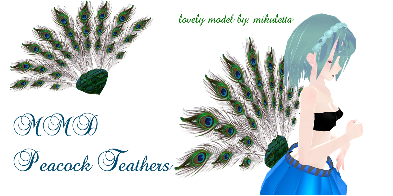 MMD peacock feathers by Tehrainbowllama on DeviantArt