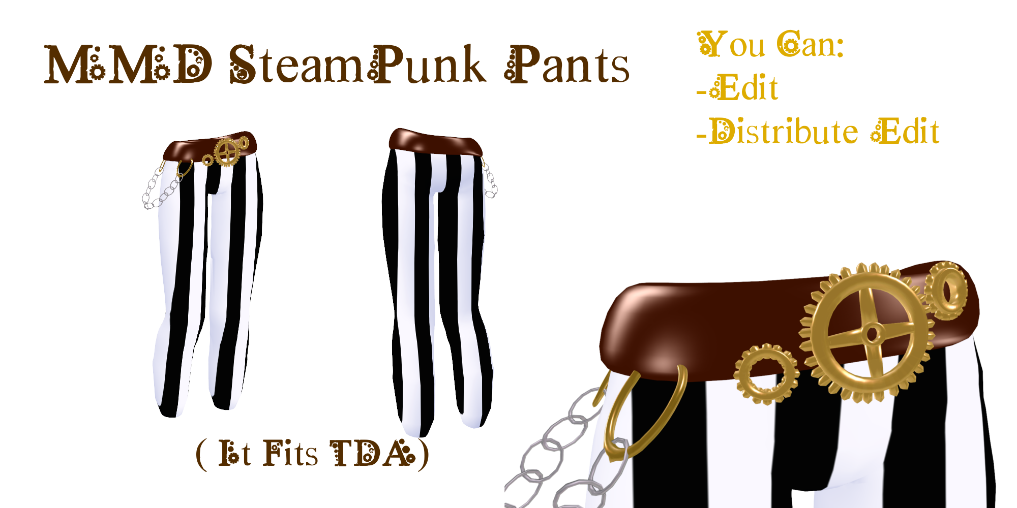 mmd steampunk pants by Tehrainbowllama on DeviantArt