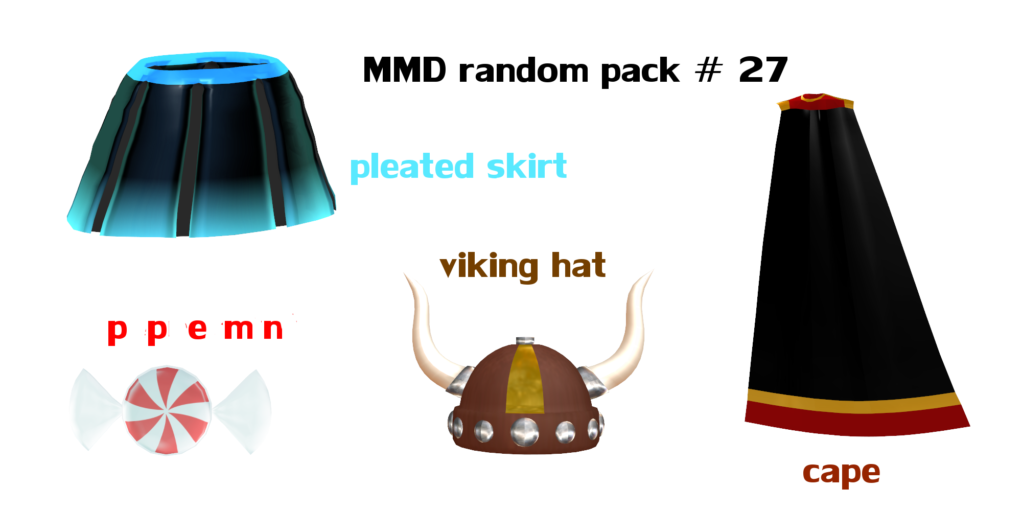 MMD Random Pack 27 by Tehrainbowllama on DeviantArt