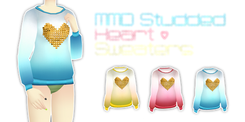 MMD Studded Heart Sweaters (Fits Lat)