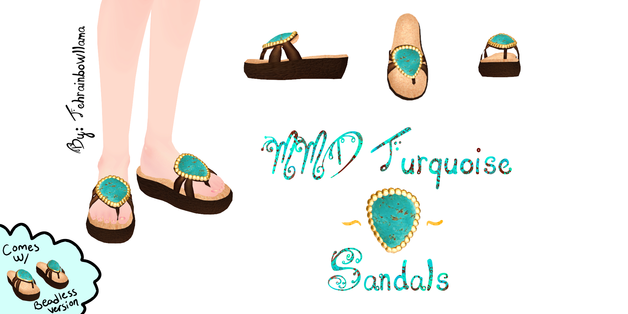 MMD Turquoise Sandals