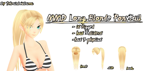 MMD Long Blonde Ponytail