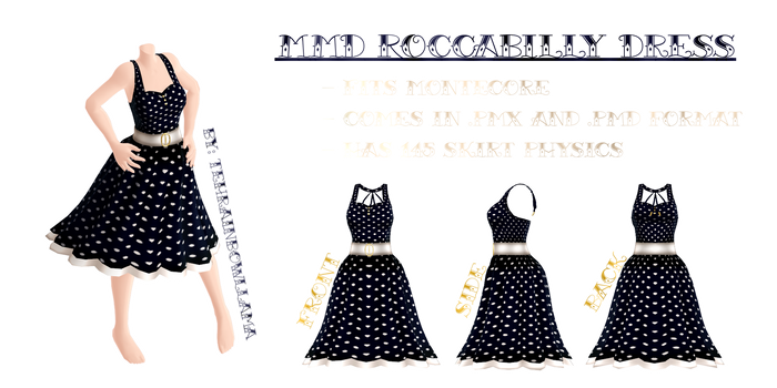 MMD Roccabilly Dress