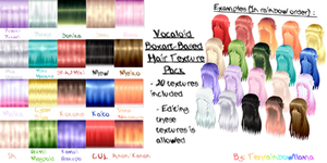 MMD Vocaloid Boxart-Based Hair Texture Pack
