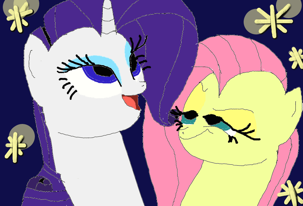 Rarity and Fluttershy by kicmarlene on DeviantArt