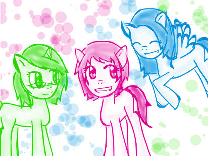 Me and my friends as ponies
