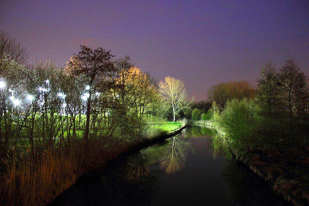 River 'De Dommel' by night