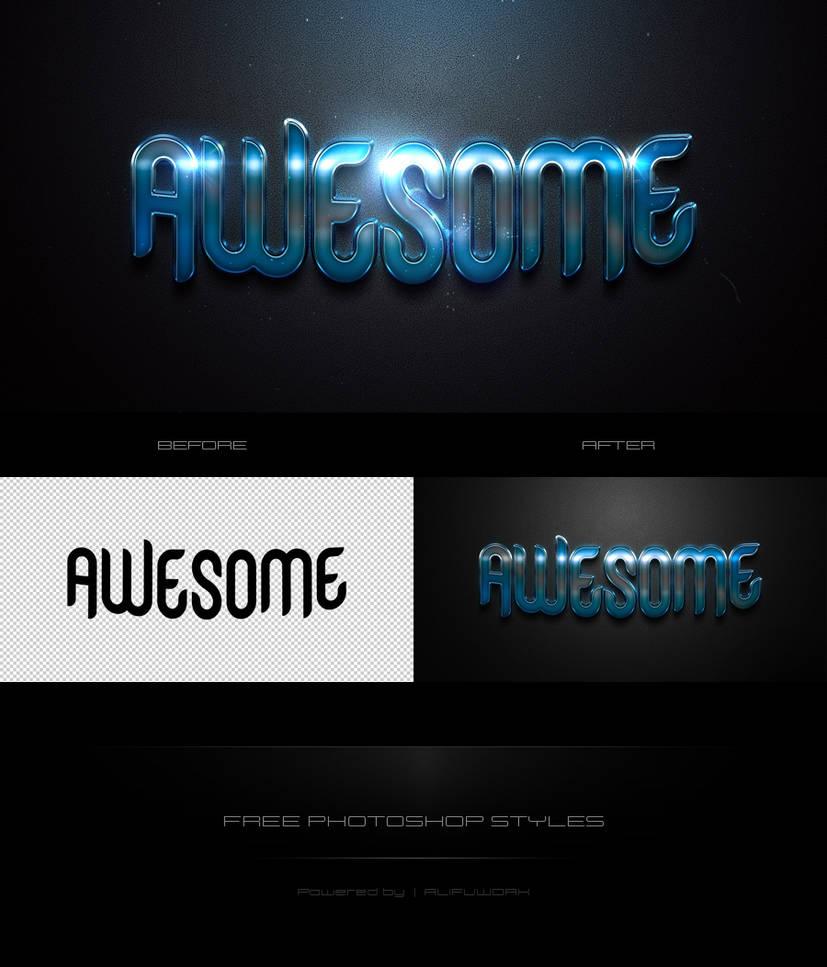 free awesome text effects by alifuwork