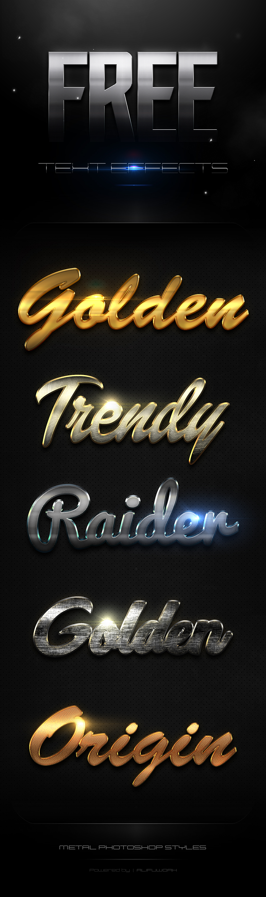 Free Metal Text Effects