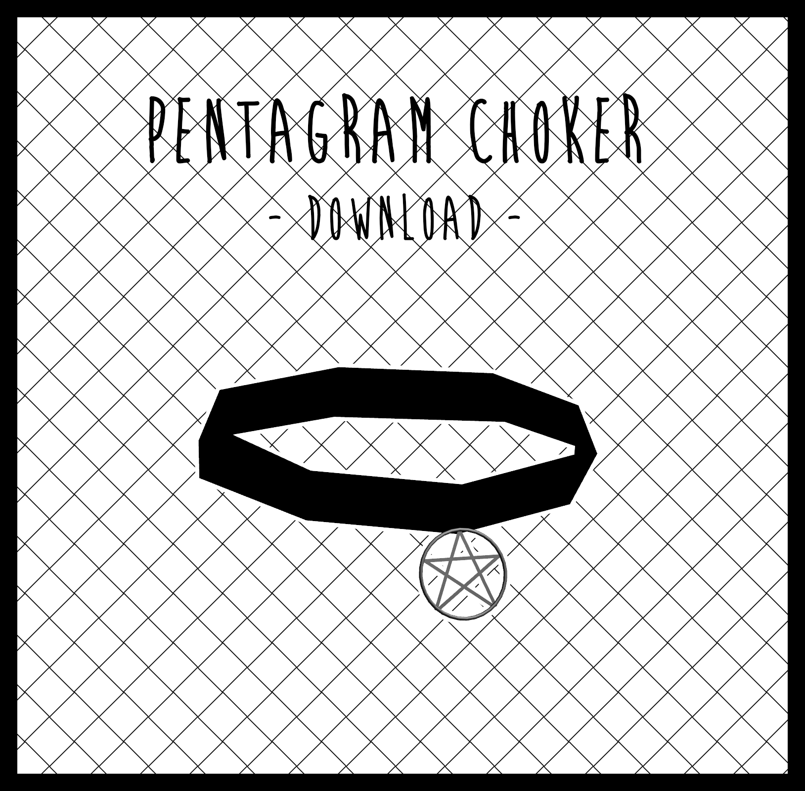 Pentagram Choker [ DOWNLOAD ] by PeachMilk3D on DeviantArt