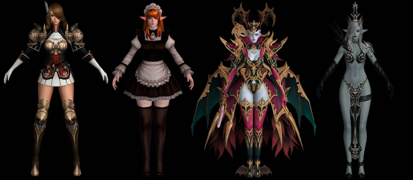 Lineage 2: Revolution Characters Pack by papkapapka on DeviantArt