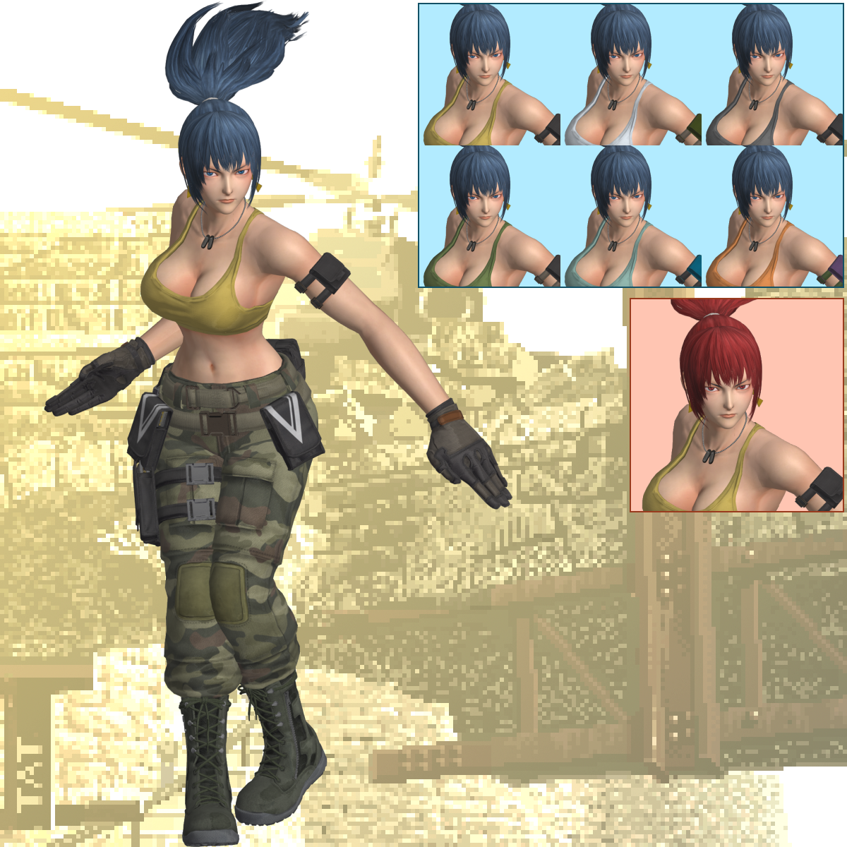 KOF XIV Leona - XNALara XPS by PharaohIllusion on DeviantArt, image size:1200x1200