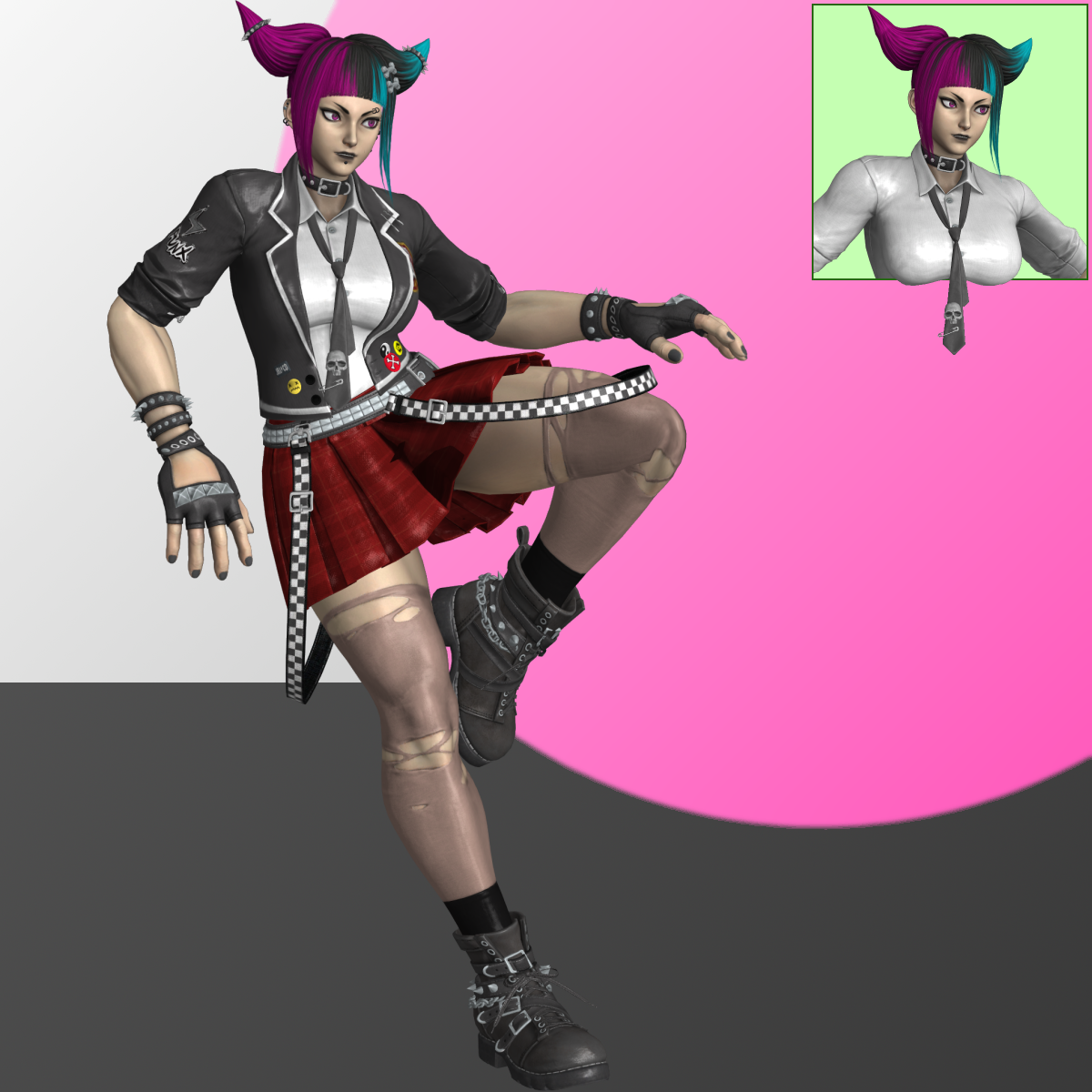 SFV Juri (School Uniform) XNALara XPS by PharaohIllusion on DeviantArt