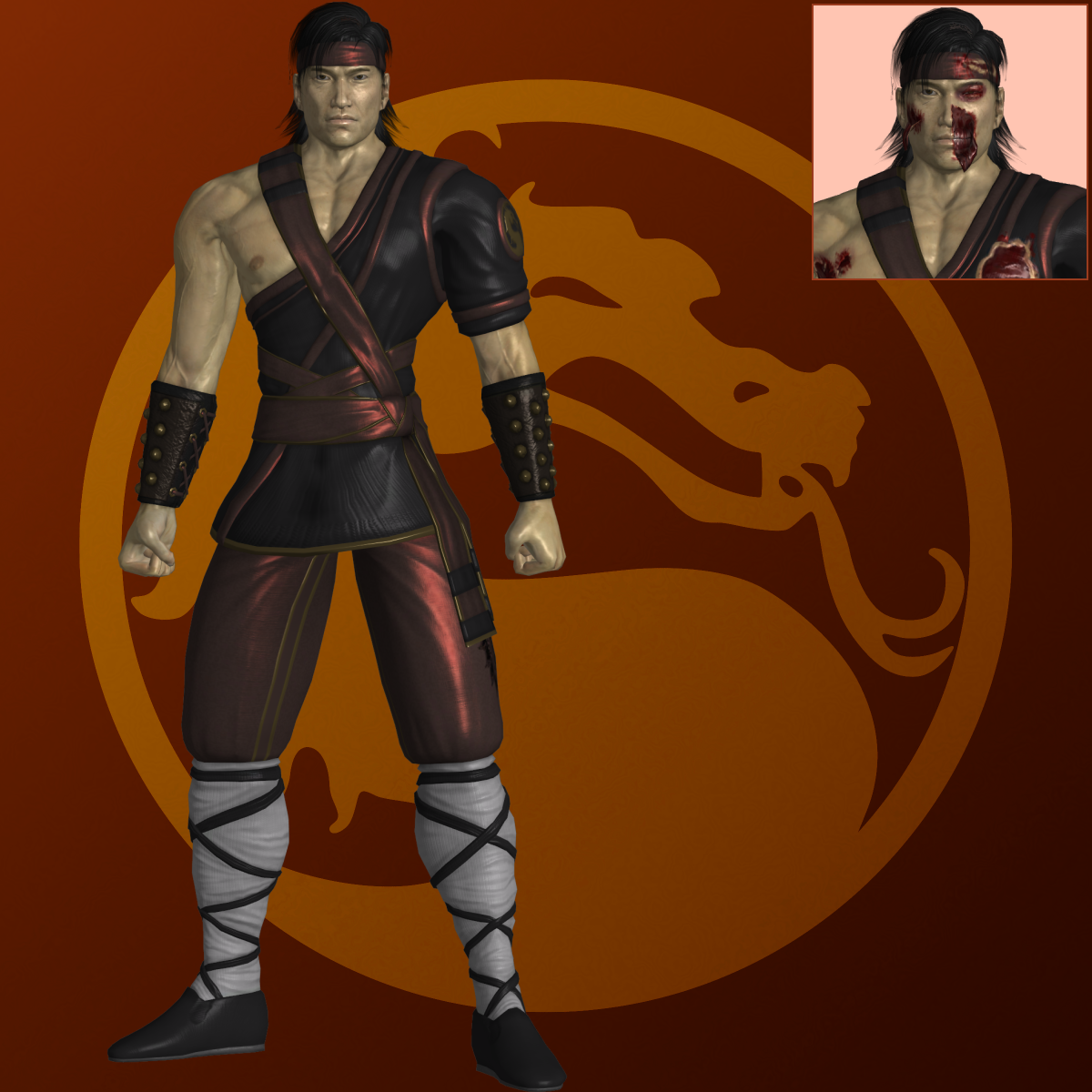 MK2011 Liu Kang (Extra) - XNALara XPS by PharaohIllusion on DeviantArt