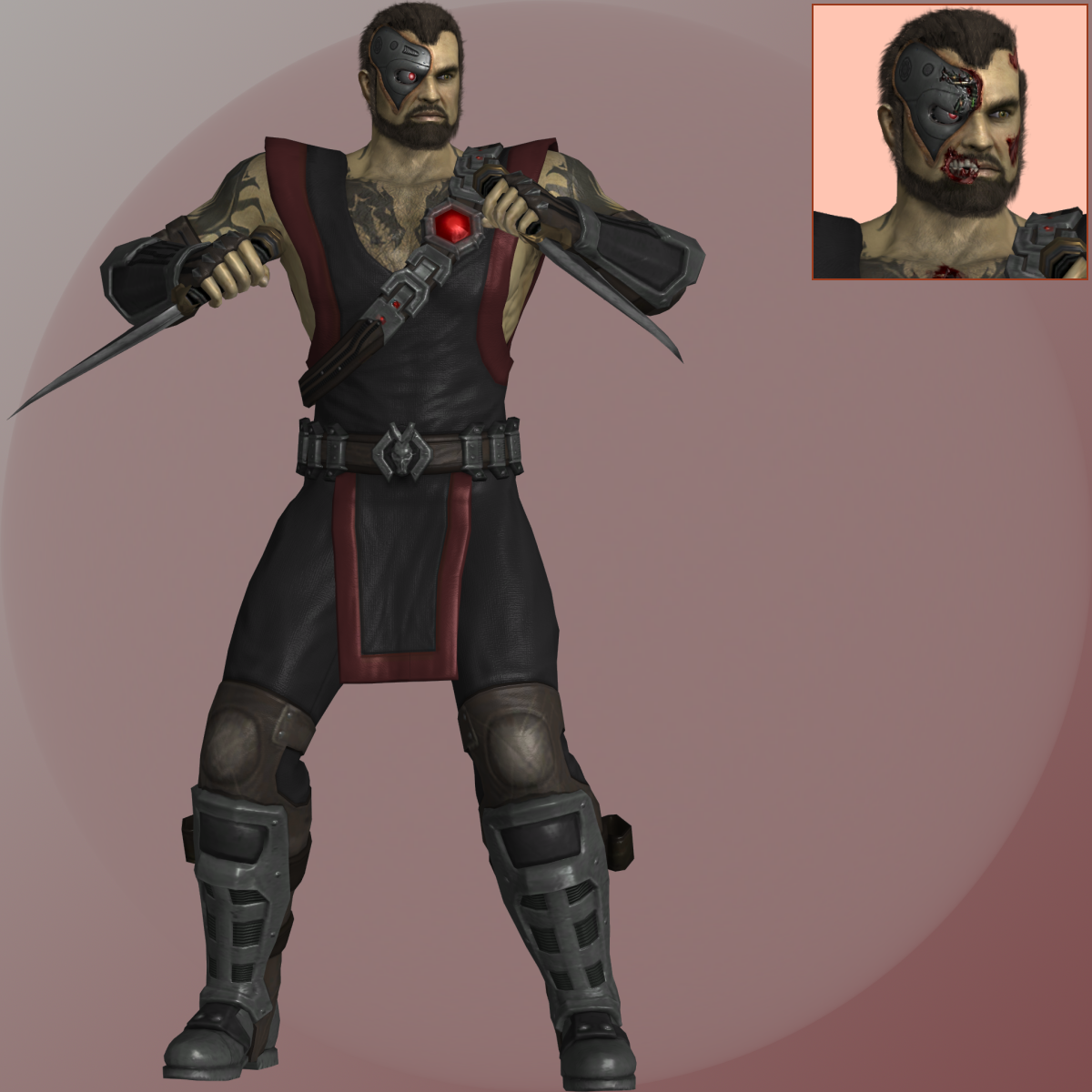 MK2011 Kano (Default) - XNALara XPS by PharaohIllusion on DeviantArt