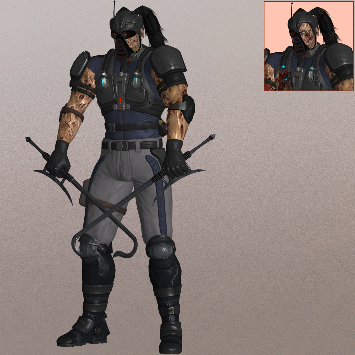 MK2011 Kabal (Extra) - XNALara XPS by PharaohIllusion on DeviantArt